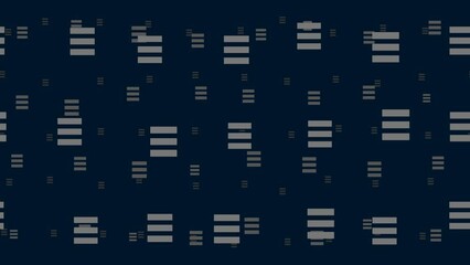 Poster - Identity symbols float horizontally from left to right. Parallax fly effect. Floating symbols are located randomly. Seamless looped 4k animation on dark blue background