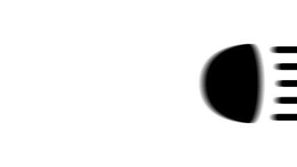 Poster - Animation set, headlight symbol. Animations: transparency, zooms, transition top to down, transition left to right, slide up to down, slide left to right