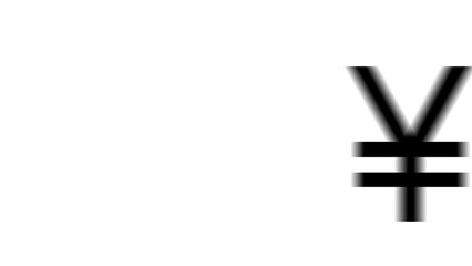 Poster - Animation set, yuan symbol. Animations: transparency, zooms, transition top to down, transition left to right, slide up to down, slide left to right