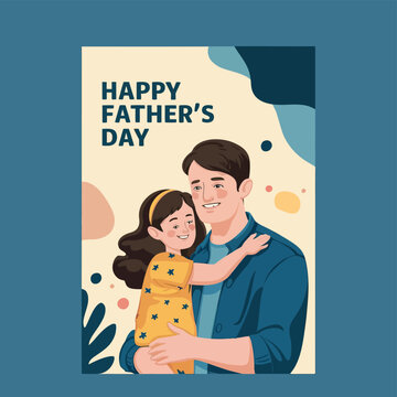a poster for dad's day father's day with a father and daughter.