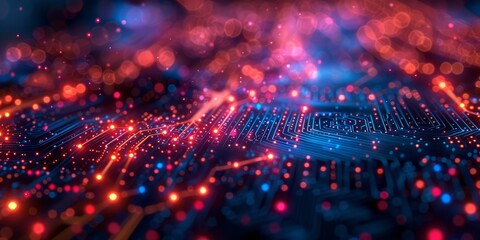Poster - Digital background for tech, AI, data, audio, graphics, and more illustration