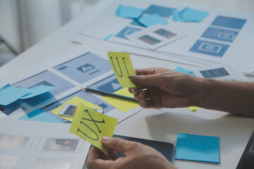ux graphic designer creative sketch planning application process development prototype wireframe for