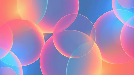 Poster - A simple color circle modern background