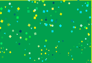Poster - Light Blue, Yellow vector cover in polygonal style with circles.