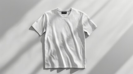 Wall Mural - White t-shirt on a white background