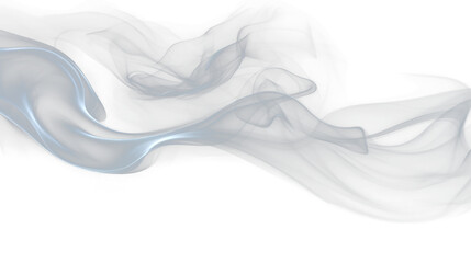 Wall Mural - Ethereal White Smoke Swirling on transparent Background