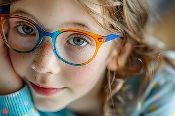 Canvas Print - Children's Glasses with Bright Colors and Fun Designs