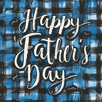 Father's Day celebration background adorned with a gift box mug calendar mustache heart shape