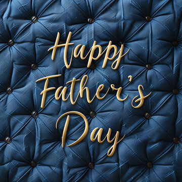 Father's Day celebration background adorned with a gift box mug calendar mustache heart shape