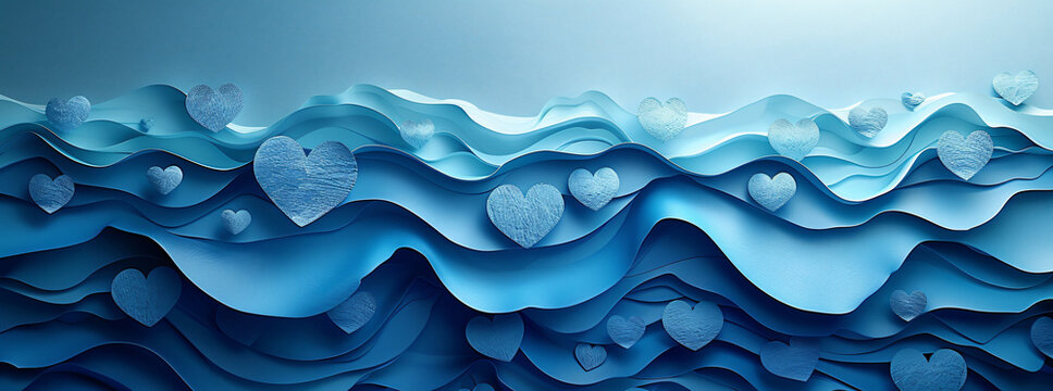 Father's Day celebration background adorned with a gift box mug calendar mustache heart shape