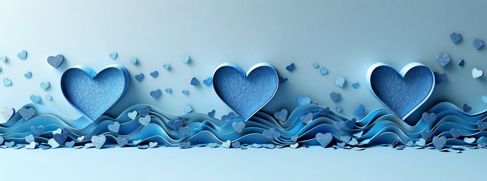 Father's Day celebration background adorned with a gift box mug calendar mustache heart shape