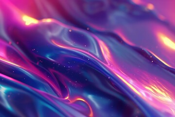 Poster - Vivacious Abstract fluid holographic. Abstract neon. Generate Ai
