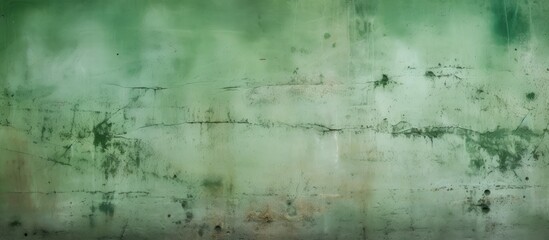 Wall Mural - The dirty green cement background wall has many marks. copy space available