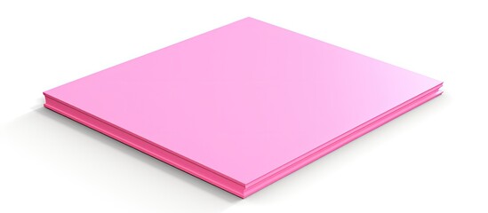 Poster - A block of pink notepads isolated on white Clipping path included. copy space available