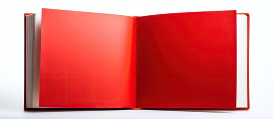 Aufkleber - Open red book on white background. copy space available