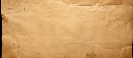 Poster - crumpled kraft paper background vintage paper texture sign. copy space available