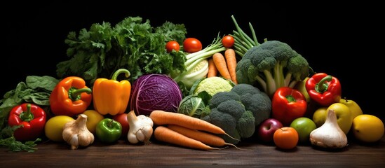 Poster - Vegetables healthy food nature. copy space available