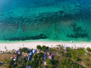 Wall Mural - Aerial view of Langob Beach, Malapascua, Philippines