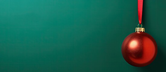Poster - Top down view of a Christmas toy placed on a colorful background providing ample space for copy or any other image