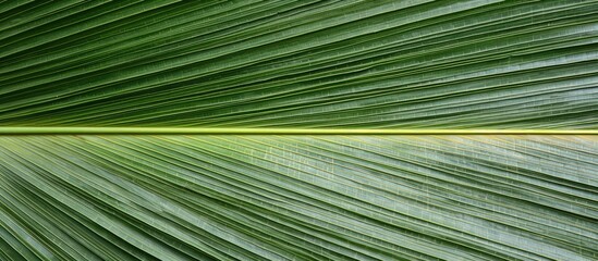 Poster - A detailed shot of the texture on a large palm leaf with ample space for adding text or graphics