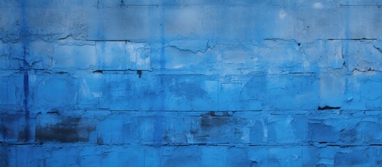 Poster - background of blue mortar wall texture. copy space available