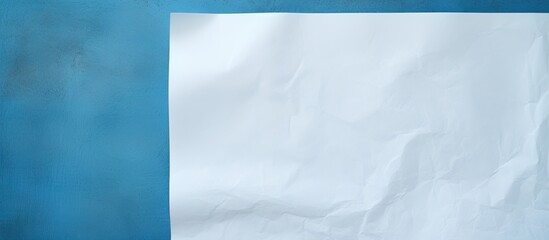 Aufkleber - A white sheet of paper with copy space image on a blue textured background