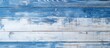 Close up of background from old planks colored with white and blue paint Copy space top view