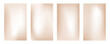 © Anastasiia - Set of nude, beige color soft gradient. Simple gradient neutral color background collection