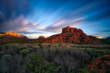 Poster - Breathtaking sunset over Cathedral Rock, Sedona, Arizona.