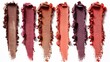 Six Matte Lipstick Swatches Featuring Earthy Shades of Color