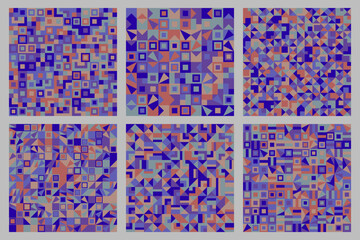 Poster - Geometrical pattern background set - abstract vector design