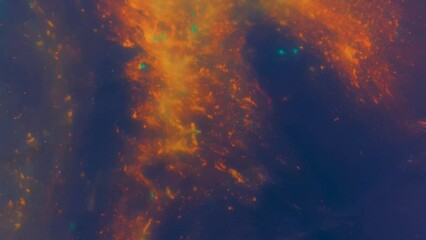 nebula ink reaction background. cosmos galaxy universe paint stain with copy space. high quality 4k 