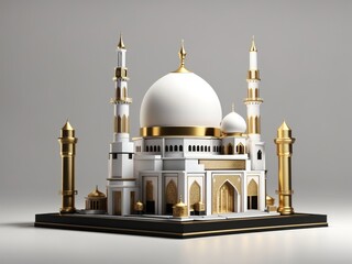 3D Islamic mosque Generate ai