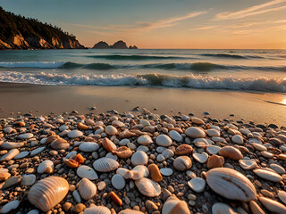 Poster - Muscheln am Strand