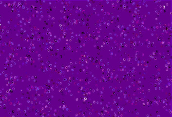 Poster - light purple vector pattern with spheres.