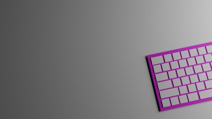 Wall Mural - computer keyboard background made in 3d