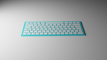 Wall Mural - computer keyboard background made in 3d