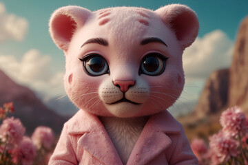 Poster - Pink Panther 3D Kitten