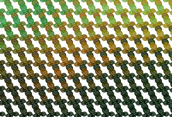 Poster - light green, yellow vector template with lines, ovals.