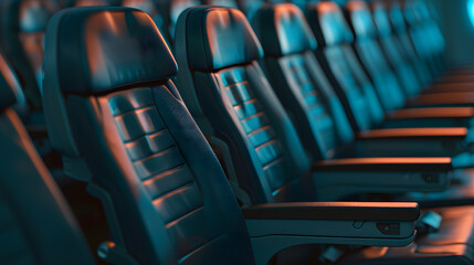 Poster - Background of airplane seats : Generative AI