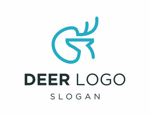 Poster - The logo design is about Deer and was created using the Corel Draw 2018 application with a white background.
