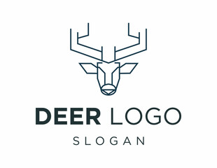 The logo design is about Deer and was created using the Corel Draw 2018 application with a white background.