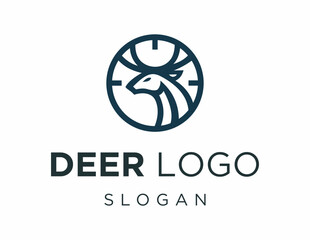 Poster - The logo design is about Deer and was created using the Corel Draw 2018 application with a white background.