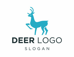 Poster - The logo design is about Deer and was created using the Corel Draw 2018 application with a white background.
