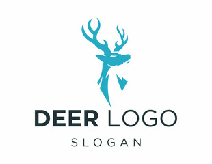 Poster - The logo design is about Deer and was created using the Corel Draw 2018 application with a white background.