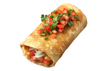 Wall Mural - Chimichanga isolated on transparent background