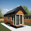 ADU or accessory dwelling unit also known as a tiny house. Concept Tiny House, Small Living, Compact Living, Sustainable Housing, Modern Minimalism