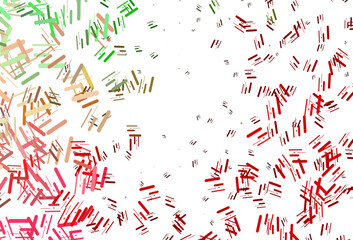 Poster - light green, red vector texture with colorful lines.