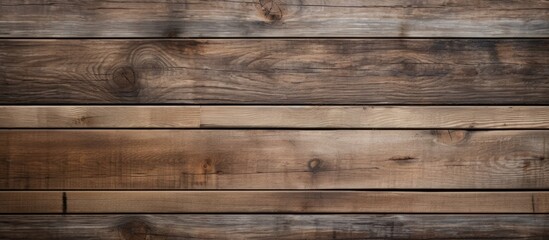 Wall Mural - An aged wooden wall displaying a close up of vintage planks The background is composed of weathered panels showcasing its natural texture Copy space image