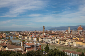 firenze vista dal piazzale michelangelo, toscana